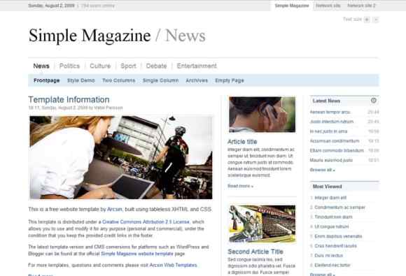 25-de-teme-XHTML-CSS-gratuite-SimpleMagazine