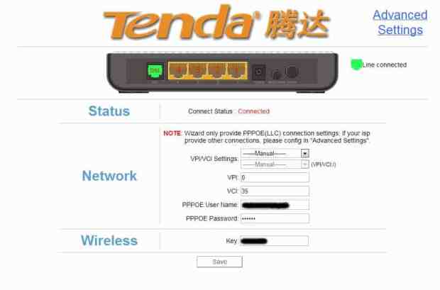 Setari modem wireless tenda