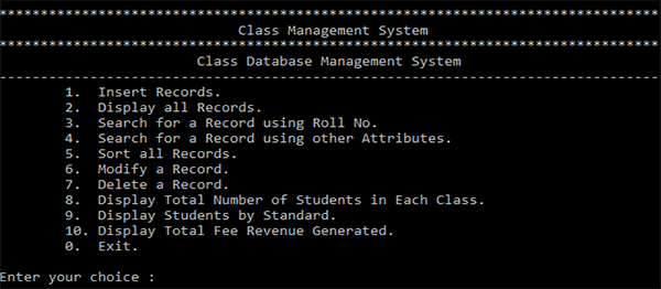 Student Database Management System C Project Code With C Cout.