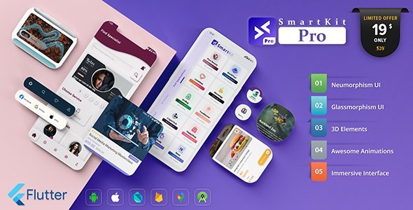 Smartkit Pro Flutter Ui Kit - Colorful Arts - Stunning Desktop Collection