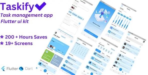 Tasku Task Management Flutter App Ui Kit Flutter Templates Code Market - Desktop Dark Images for Desktop