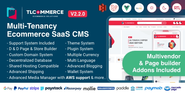 Tlcommerce Laravel Vuejs Powered Ecommerce Cms Code Market - Premium Vintage Background Gallery - Desktop