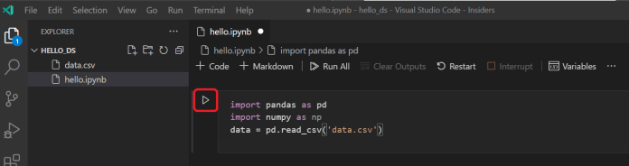 Data Science and VS Code tutorial 19
