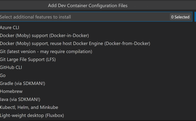 Create A Dev Container