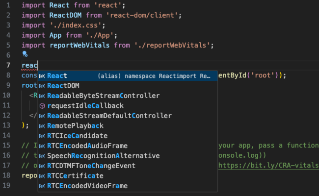 React JavaScript Tutorial In Visual Studio Code