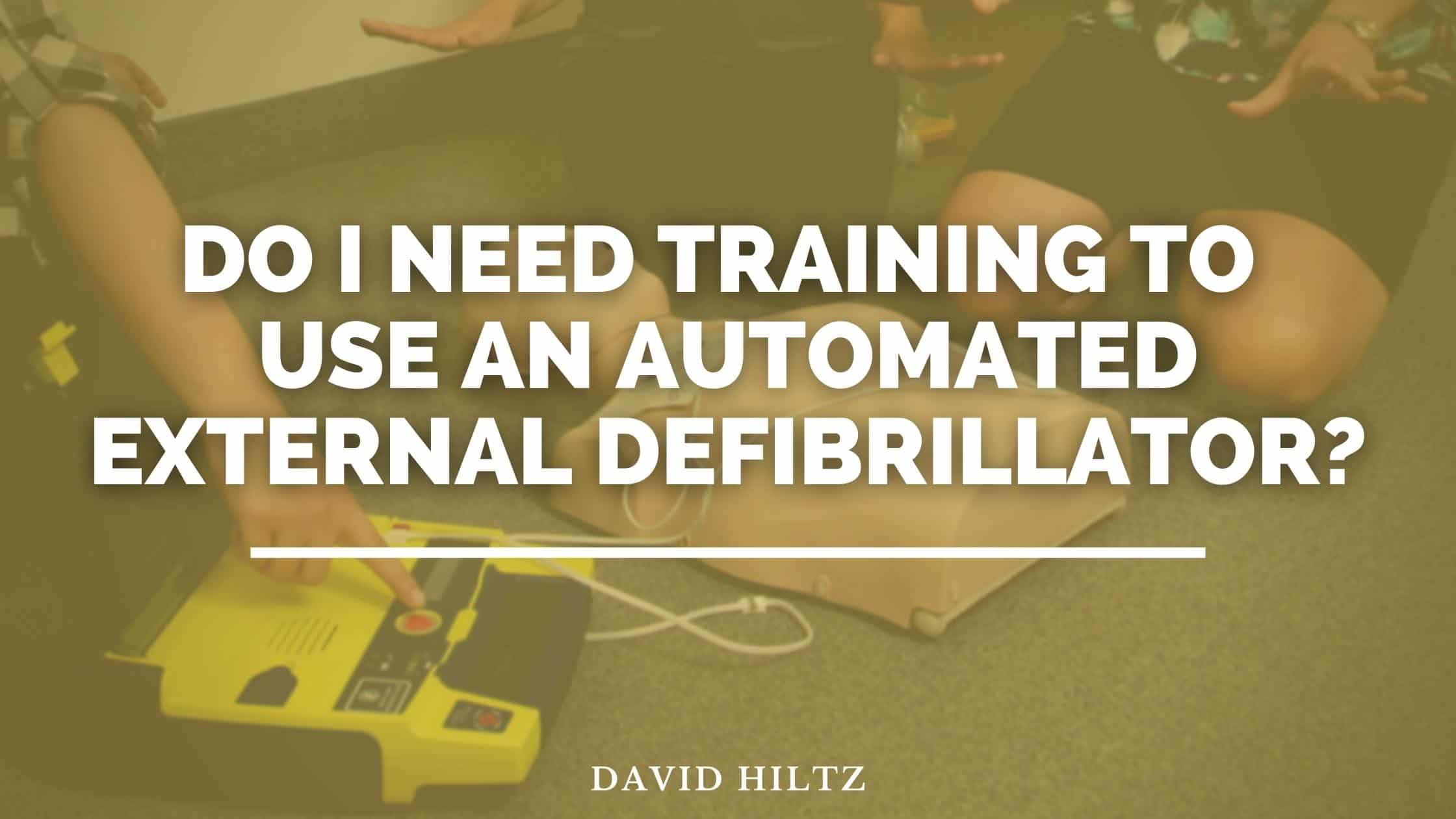 Do I need training to use an automated external defibrillator? Code