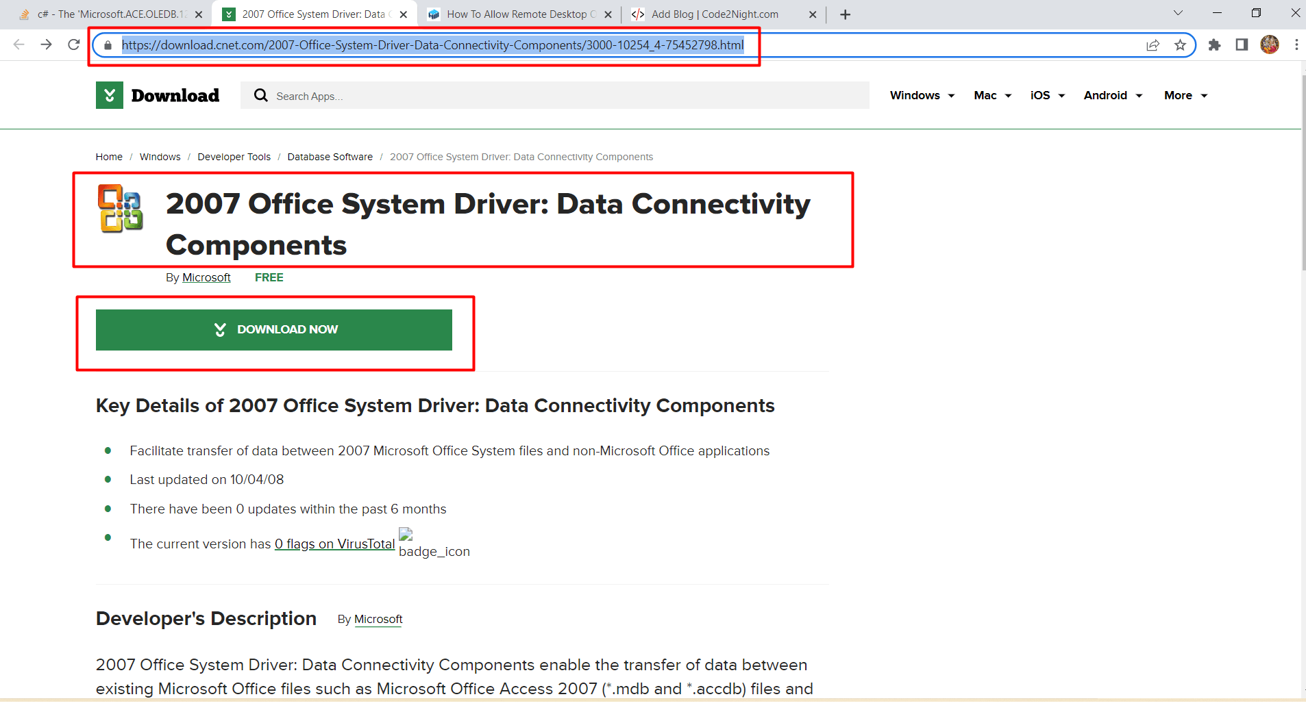 The Microsoft.ACE.OLEDB.12.0 provider is not registered on the local  machine. | Code2night.com