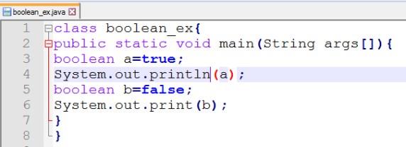 Example boolean Data type and variable in Java language