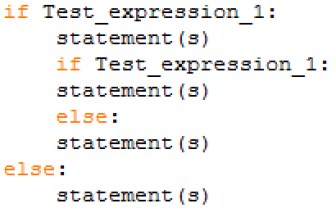 Nested if in Python programming language