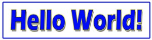 Hello world program in Java programming language