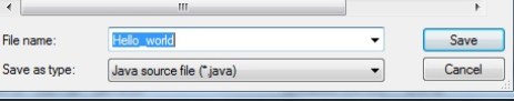 Hello world program in Java programming language