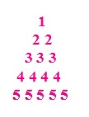 pyramid number pattern in Java using for loop