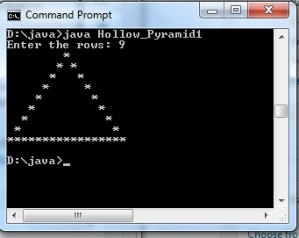 Java code to Hollow Pyramid Pattern - Codeforcoding