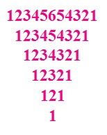 Inverted Pyramid number pattern in Cpp language