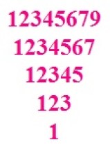 Inverted Pyramid number pattern in Cpp language