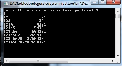 C++ program to Integrated triangle patterns using for loop - Codeforcoding