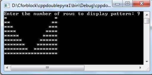 Display integrated pyramid star pattern