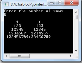 C++ program to create combined Pyramid pattern