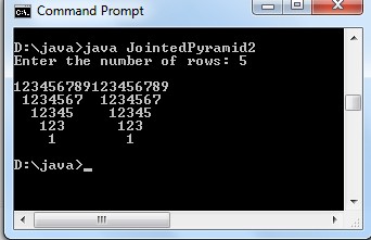 Java program to print combined Pyramid pattern - Codeforcoding