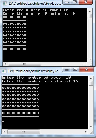 C program for print solid rectangle and square star pattern - Codeforcoding
