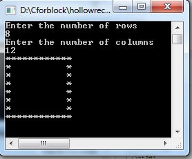 Display Hollow rectangle and square star pattern in C++ - Codeforcoding