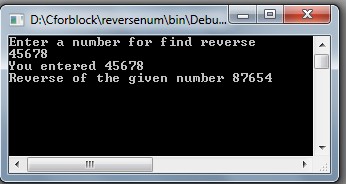 C program to reverse a number using loops - Codeforcoding