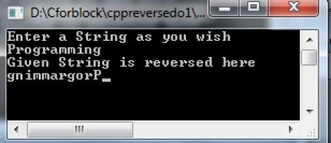 C++ program to create reverse of a string using loops - Codeforcoding