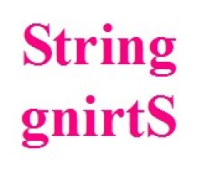 Display reverse of a string using loops in C language