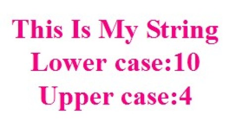 Program to count uppercase or lowercase letter of given string in Java