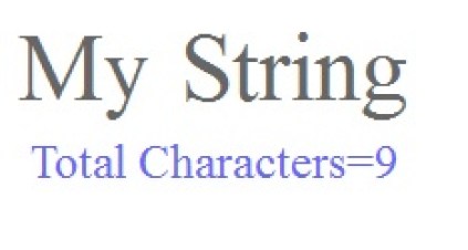Program to count the total number of characters in the given string with space in Python