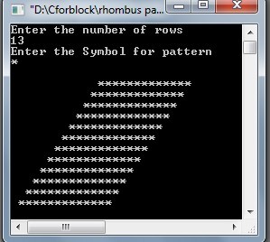 C code to Generate Rhombus patterns using do-while loop - Codeforcoding