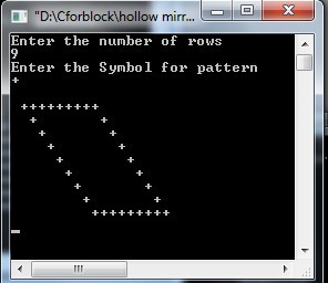 C++ program to Mirrored and Hollow mirrored Rhombus star pattern using ...