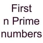 Write a Python program to find the first n prime numbers