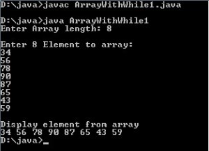 One Dimension Array in Java language