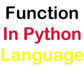 Python programming language Functions