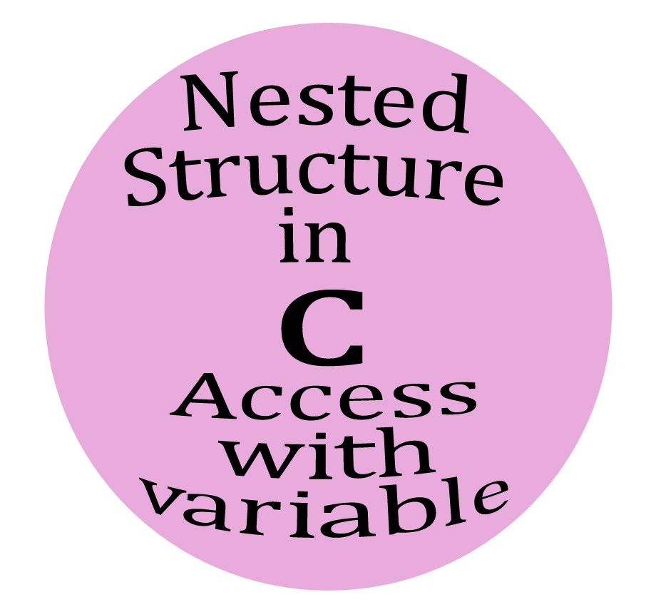 Nested structure in C access with variable