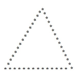 C code to Hollow Pyramid star pattern