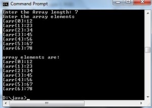 How to get array input and print in Java using while loop - Code for Java c