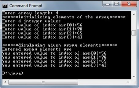 Write a Java program to input and print n elements in an array