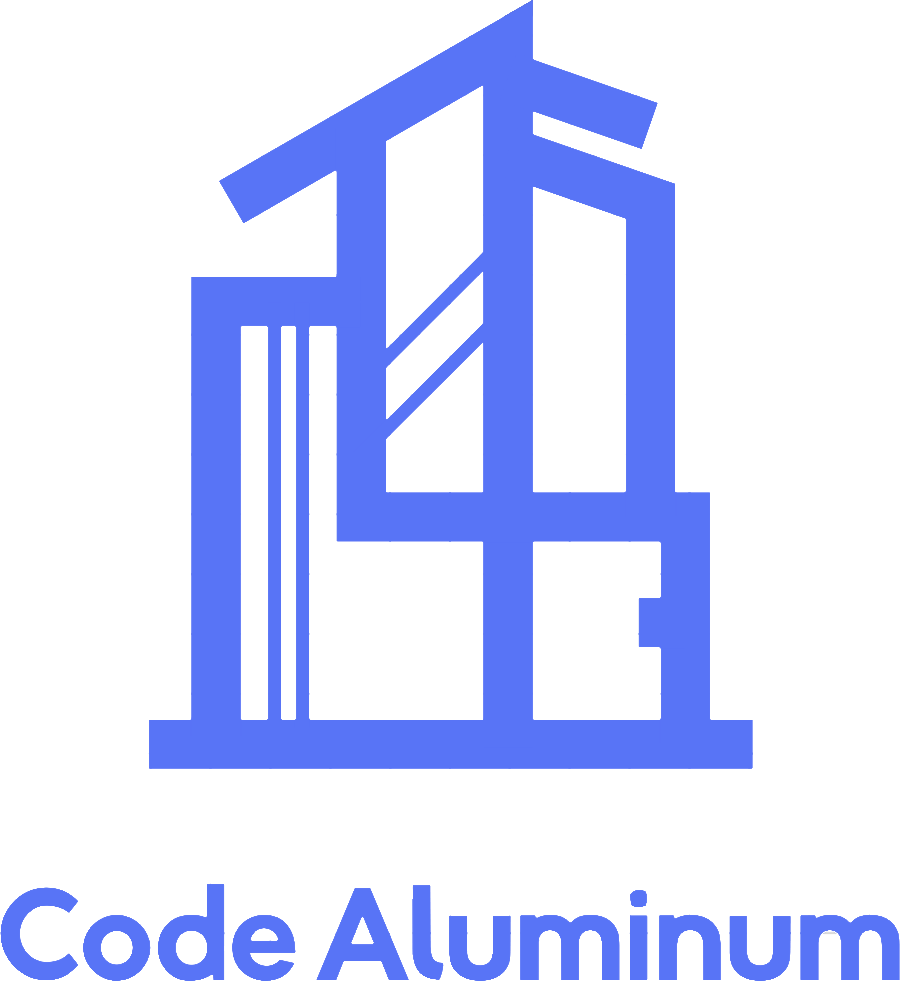 Code Aluminum and Glass Contracting Contracting Logo