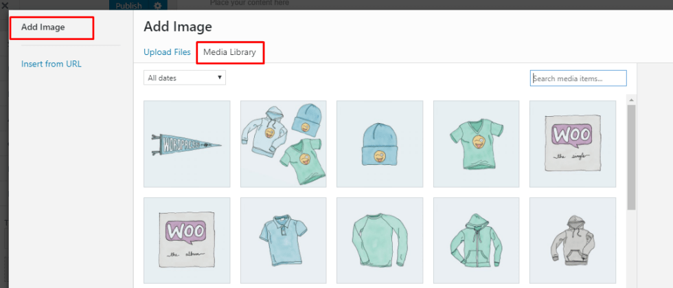Add Image From Media Library