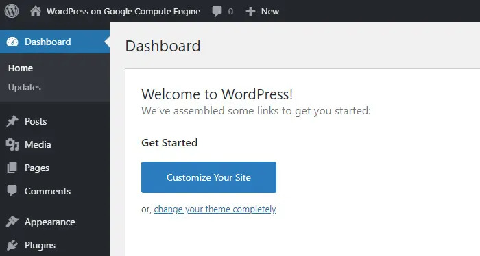 WordPress google cloud