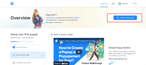 Create a New Popup