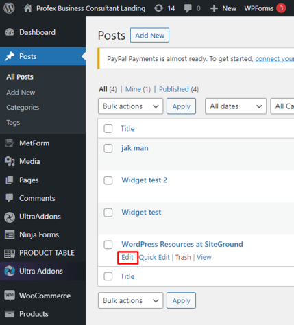 admin dashboard