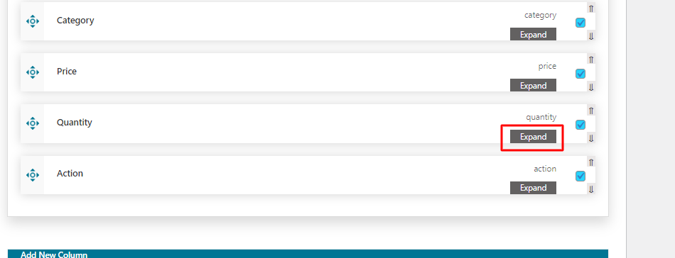 Hide column label for Mobile/Tablet. 

