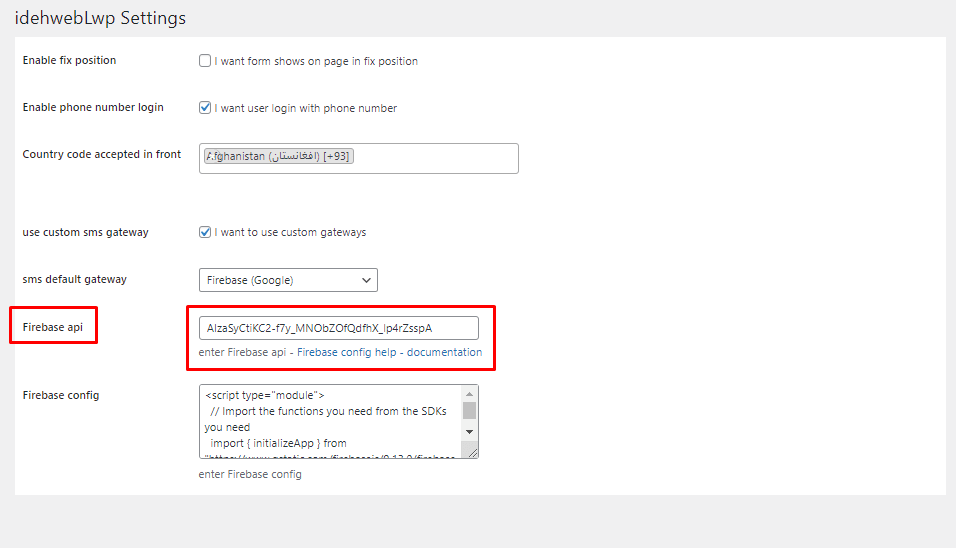 firebase api