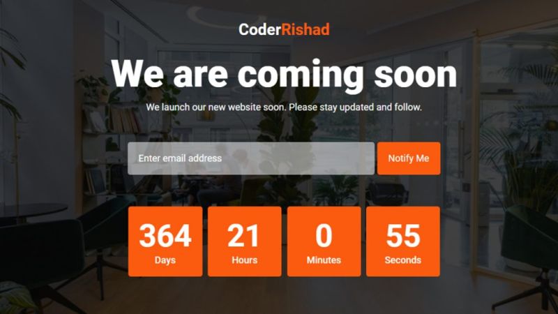How To Make Coming Soon Page Using Html Css Coming Soon Page - Premium Colorful Picture Gallery - Ultra HD