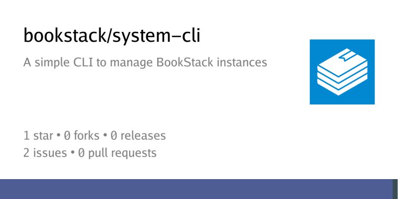 Github Bookstackapp System Cli A Simple Cli To Manage Bookstack - Premium Minimal Background Gallery - Desktop