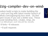 Jacwil Zig Compiler Dev On Windows Some Random Build Scripts To Make