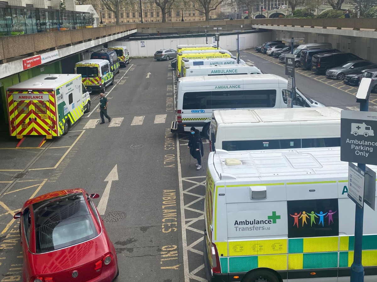 St Thomas Hospital ambulance compressed